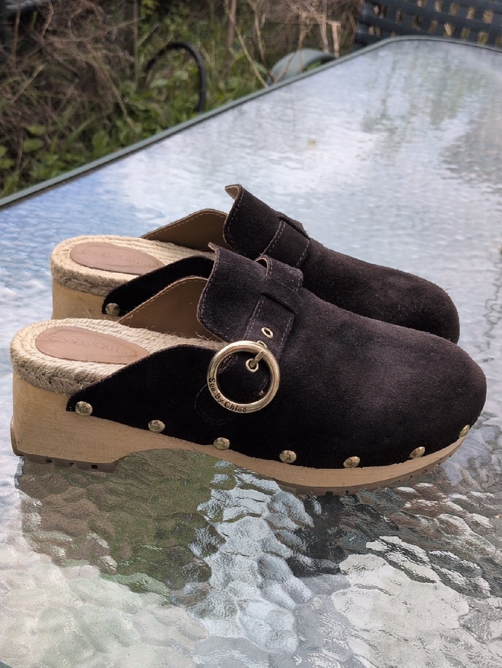 See By Chloé Suede Clog Sz 40